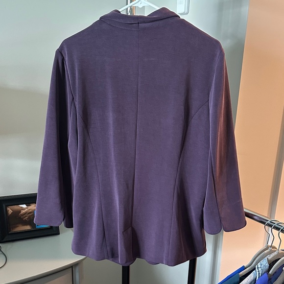 Skies Are Blue Purple Women's Blazer - Picture 3 of 3